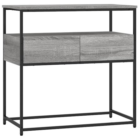 vidaXL Avlastningsbord grå sonoma-ek 75x40x75 cm konstruerat trä