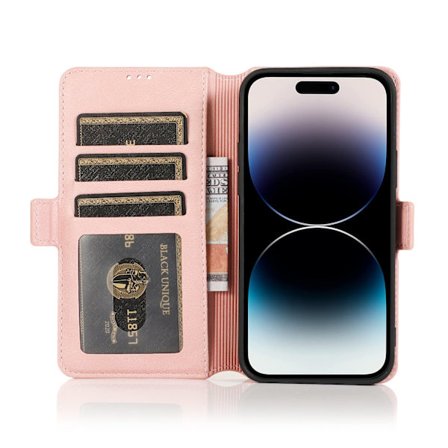 iPhone 15 Plus - Elegant Flip Wallet Skinnfodral