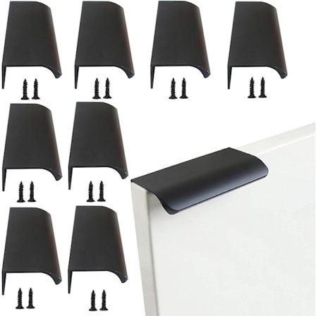 Kjøkkenskap Håndtak Aluminiumlegering Børstet Nikkel Skuff Håndtak Svart Skapdør Knotter Hytte