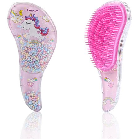 Hårbørste, antistatisk udredningsbørste til børn, børns hårbørste, børsteløs våd og tør hårbørste til krøllet og langt hår alle typer{REN}