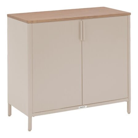 Ulkosenkki, terästä ja pellavaa, 90x46x76 cm