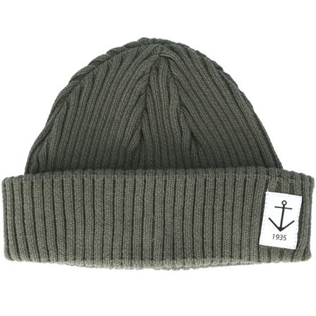 Resteröds - Grön shortbeanie Beanie - Smula Army Green Organic Short Beanie @ Hatstore