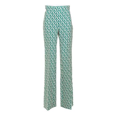 Elisabetta Franchi, Wide Trousers Groen, Dames, Maat:S