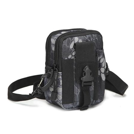 Factory På Lager Hmolle Løbstaske Bjergbestigning Taktisk Udendørs Sports Løbstaske Camouflage Løb Sports Mobil Lille Taljepose Mangol Pattern Black