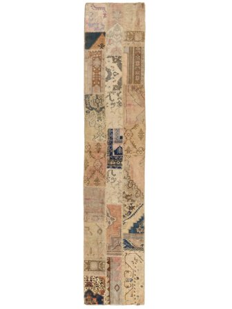 Patchwork Matta Handknuten 248X248 Kvadratisk Brun/Orange