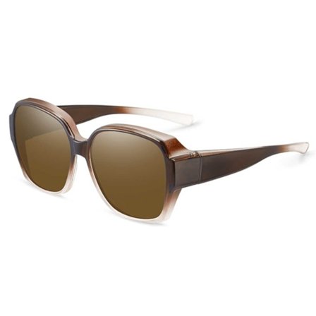 Polariserede Suncovers Solbriller Over Briller Brun brun