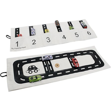 Legetøjsopbevaringspose, 2 i 1 Børnebil Legemåtte Racetrack Tæppe Børne Legetøjsopbevaringspose Rullebar Bilbane Legemåtte Til Børnelegetøj 