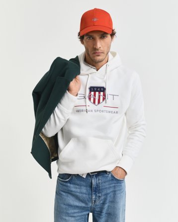 GANT Herren Hoodie (S) Weiß