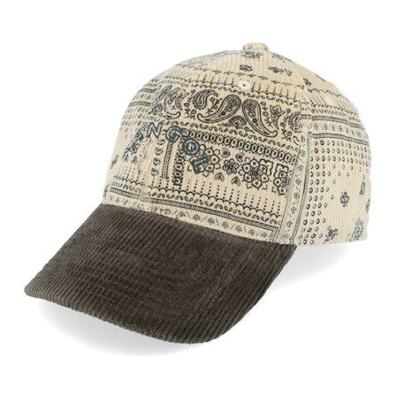Kangol - Beige unconstructed Caps - Cord Baseball Cream/Charcoal Dad Cap @ Hatstore