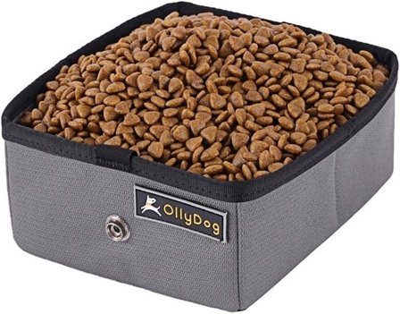 OllyDog Crumple Travel Bowl Flint