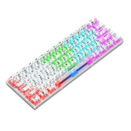 61 Tangenter Trådbundet Gaming Tangentbord Helt Transparent RGB Bakgrundsbelyst USB Tangentbord för Laptop Stationär Dator Tillbehör