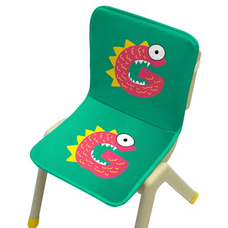 Mr. Bao, monsterbokstavssvamp, stolsdyna i ett stycke, förskolestolskudde, studentstolskudde, ryggstöd