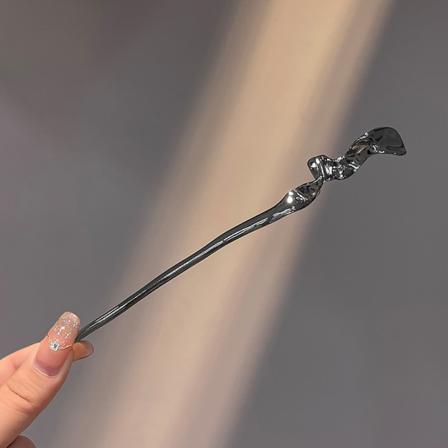 Enkel Metal Hårnål Geometrisk Uregelmæssig Drejede Pin 2