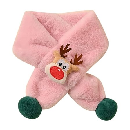 Flickor Pojkar Varm Plysch Halsduk Halsvärmare Vinter Söt Tjock Mjuk Sjal Omlott Halsdukar