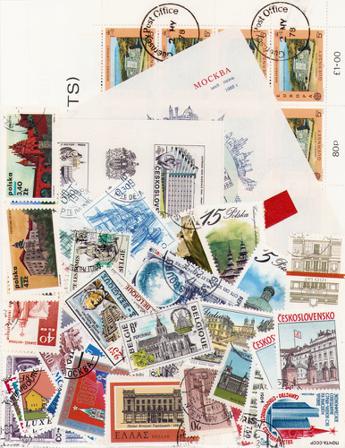 Arkitektur - Frimærkepakke - Stemplet