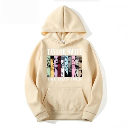 M-Khaki 2-Pop Taylor Swift The Eras Tour Hoodie Flickor Pojkar Hooded Sweatshirt Pullover Toppar 9-14 Yeras Barn Tonåringar