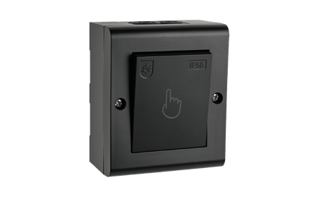 SG Bryter påvegg Sort IP55 Impuls