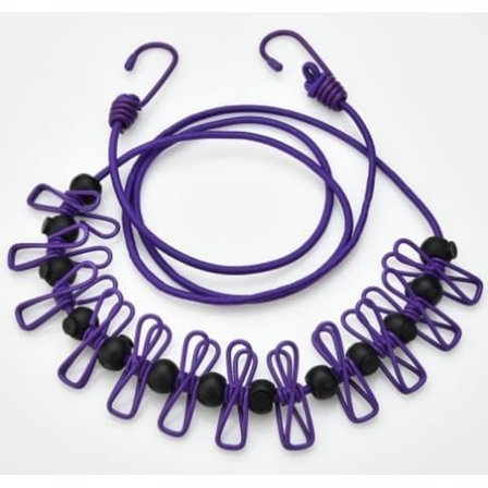 OBOSOE Udtrækkelig bøjle med 12 klemmer - perfekt til rejser og camping