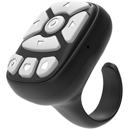 TikTok Skrollering, Fjernkontroll for Tiktok, Trådløs Bluetooth-fjernkontrollring for iPhone/Android, Kamera for telefon, Håndfri S