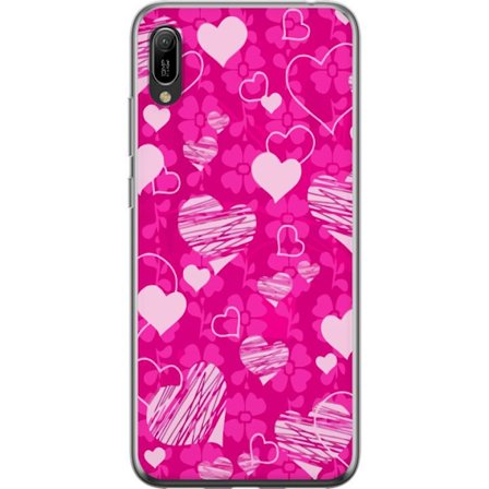 Kompatibelt Mobilskal till Huawei Huawei Y6 Pro (2019) PopHjärtMönster
