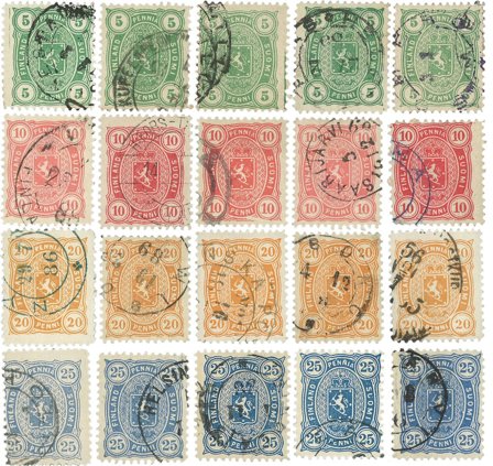 Finland 1885 - LAPE 20-23 - Dubletpakke