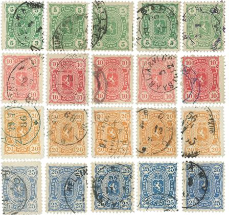 Finland 1885 - LAPE 20-23 - Dubletpakke