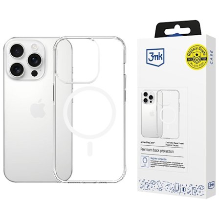 3MK Mobilskal till iPhone 15 Pro MagSafe Armor - Clear