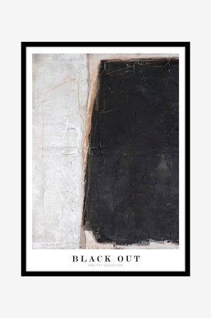Malerifabrikken - Bilde Black out, Svart rammeme - Svart - Bilder & skilt - Fra Homeroom