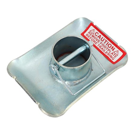 160x115mm Peräkärryn Tukijalan Pohjalevy Lukitustapilla, Sopii 50mm Ulkohalkaisijan Pyöreälle Putkelle