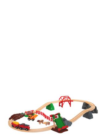 Bondgårdsset Med Djur Toys Playsets & Action Figures Play Sets Multi/mönstrad BRIO