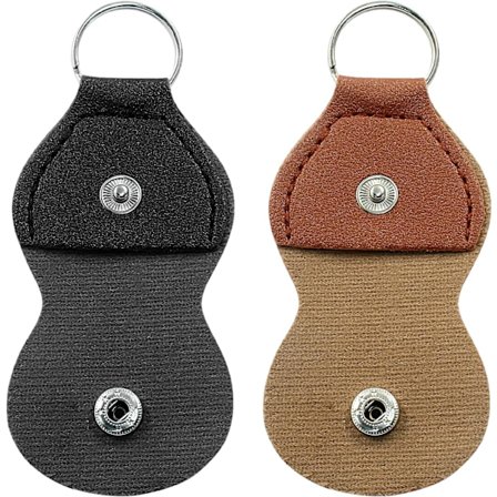 2 kpl Kitaran Plektra Kotelo - Nahkainen Kitaran Plektra Avaimenperä Kotelo Laukku Kitaristeille - Musta + Ruskea