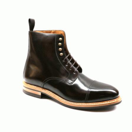 Berwick, Botin Antick Puntera Vira Natural Floor Dainite Czarny, Mężczyzna, Rozmiar: 40 EU