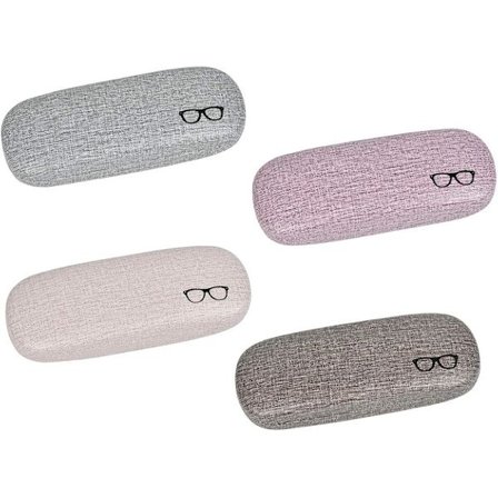 Sett med 4 brilleskrin, beskyttende solbrilleetui med 4 brilleskjerf (4 farger)