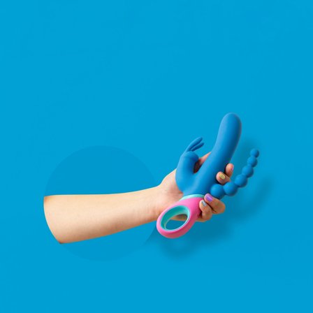 VICE - Double Vibrator - Blå - Vuxen.se - Dubbeldildo & dubbelpenetrering