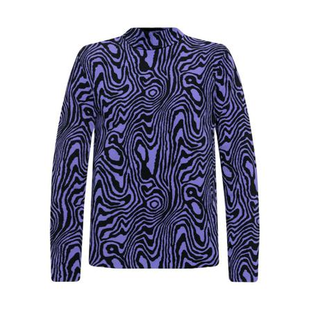 Moschino, Patterned T-shirt Paars, Heren, Maat:XL,stof,grafisch patroon