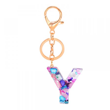 1PCS Nyckelring Flerfärgad Bokstav A - Z Initial Bokstav Harts Nyckelring , Tillbehör Söt Premium Väska Charm