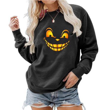 Halloween Kvinnas Printed Söta Tröja Med Lös Tröja