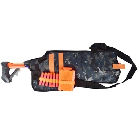 Nerf selkäkotelo, Camouflage, harmaa