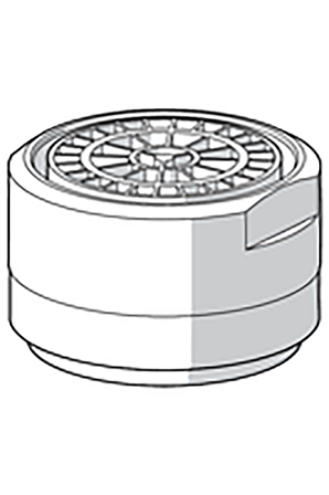Oras 1018459V-33 Poresuutin M24x1, 6 l/min, mattamusta, PCA, Kylpyhuone