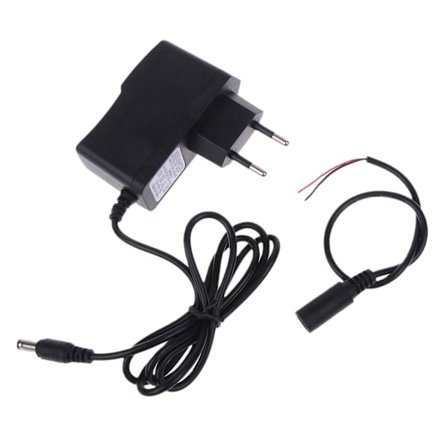AC-DC 1,5V1A strømadapter med 2 ledningskabel AA LR6 AAA LR03 LR20 Batterieliminator, Bytt ut 1x 1,5V batteri