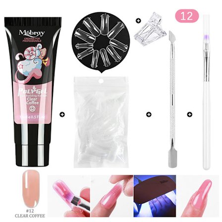 UV Nail Builder Nail Gel Polish Extension Acrylic Kit N12