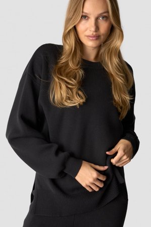 ICANIWILL - Soft Knit Oversized Crewneck Dark Grey - Oberteile - Damen - ICIW
