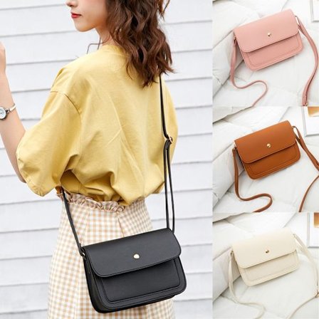 Mode Kvinnor Axelväskor Pure Color Handväskor