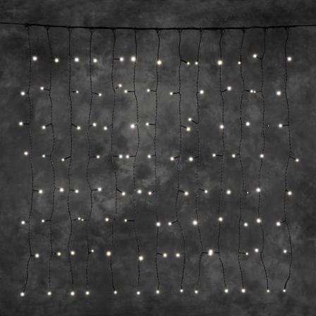 Konstsmide 4814-107 Lysslynge gardin, 104 varmhvite LED Svart kabel, Belysning