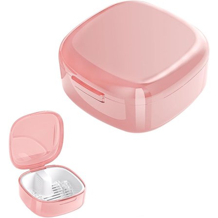 Tandreguleringsbeskyttelse, snorkeskinne og snorkebeskyttelse Rengøringsboks – Tandopbevaringsboks til Bøjler og Proteser