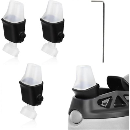 3 stk. Erstatningstut for lokk til Contigo, BPA-fri erstatningsdeler for lokk med skiftenøkkel