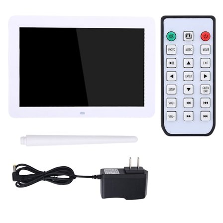 12-tums 1280x800 digital fotoram musikvideospelare med fjärrkontroll (vit)