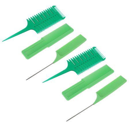 Grønt frisørkamsett, varmebestandig, profesjonelt hårstyling- og fargekamsett for salong og hjem