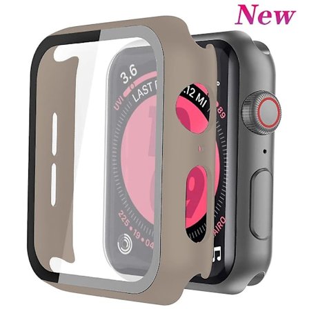 Glas+ cover För Apple Watch Case 44 mm 40 mm Iwatch 42 mm 38 mm Skärmskydd + stötfångare Tillbehör för Applewatch Series 5 4 3 Se 6
