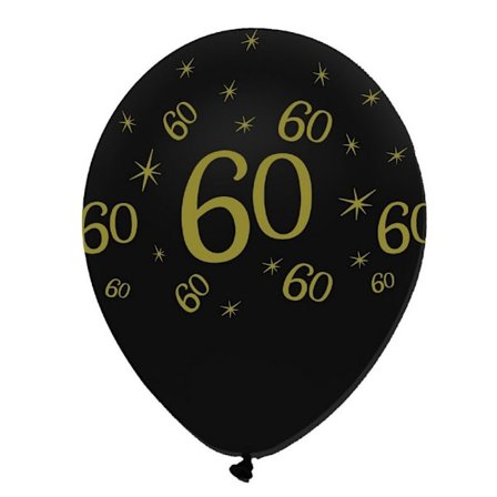 Kreativa Fest Latex Pärlemor 60-års Ballonger (Paket med 50) En